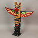 Brown - Image 2 - Handcrafted Northwest Coast Style Eagle Totem Pole Sculpture: Wooden Artistry in Primitive Decor, 20 Inches