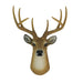Brown - Image 1 - 8 Point Buck Wall Mounted Fake Deer Head - Faux Taxidermy Antler Animal Sculpture - 13 Inch High Resin Fall