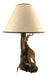 `Champion` 12 Point Buck Table Lamp with Deer Printed Shade Western Décor Image 4