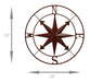 Red - Image 4 - Large 28-Inch Diameter Weathered Red Nautical Compass Rose Wall Decor - Simple Install - Coastal Charm for