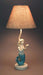 1 - Image 4 - Blue Glitter Tail Mermaid Resin Table Lamp with Burlap Shade, Ideal for Beachy Bedrooms and Nautical-Themed