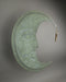 STAR - Image 3 - Enchanting Weathered Verdigris Green Crescent Moon Wall Decor with Golden Star Dangler - Celestial Charm for