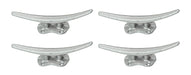 Silver - Image 1 - Set of 4 Metallic Silver Finish Cast Iron Boat Cleat Wall Hooks / Drawer Pulls Cabinet Handles - Nautical