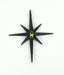 Black - Image 4 - Set of Three Black Cast Iron 8 Pointed Wall Hangings Mid Century Modern Stars MCM Decor Accents - Easy