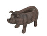 Brown - Image 1 - Rustic Brown Smiling Pig Resin Decorative Planter - 17 Inches Long - Great For Flowers and Succulents -