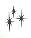 Black - Image 2 - Radiant Trio of Large Matte Black Cast Iron Starburst Wall Hangings - Timeless Mid Century Modern Décor - 8