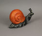 Resin Orange Snail Decorative Accent Lamp End Table or Night Stand Light Sculpture Lighting Decor - 9.75 Inches Long - Add a