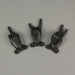 Brown - Image 4 - Set of 3 Brown Cast Iron Hand Gesture Wall Hooks: Quirky and Fun Key or Towel Hangers Standing at 4 Inches
