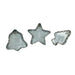 Set of 3 Oversized Galvanized Zinc Finish Holiday Christmas Cookie Cutter Wall Hooks - Perfect for Adding a Festive and