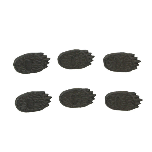 Set of 6 Cast Iron Bear Paw Drawer Pulls Set: Rustic Cabinet Knobs for Cabin, Lodge, or Home Decor - Wilderness-Inspired