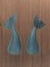 Blue - Image 9 - Set of 2 Nautical Cast Iron Whale Tail Decorative Bookends - Coastal Themed Shelves, and Beach House -