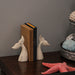White - Image 5 - Set of 2 Nautical Cast Iron Whale Tail Decorative Bookends for Home Decor, Coastal Themed Shelves, and