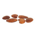 Set of 6 Hand-Carved Brown Wooden Decorative River Stones - Rustic Pebble Shapes for Natural Elegance - Perfect for