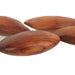 Set of 6 Hand-Carved Brown Wooden Decorative River Stones - Rustic Pebble Shapes for Natural Elegance - Perfect for