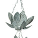 Flower - Image 2 - Galvanized Grey Metal Lotus Flower Rain Chain Gutter Downspout Accent, 70 Inches Long - Installs Easily -