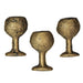 Gold - Image 7 - Set of 6 Antique Gold Finish Cast Iron Wine Glass Decorative Cabinet Knobs and Drawer Pulls - Elegant 1.75