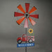 Farmhouse Style Red Farm Truck Windmill Spinner Welcome Garden Stake 72 Inches Outdoor Décor Image 2