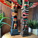 Light Brown - Image 5 - Hand-Painted and Carved Light Brown Northwest Coast Style Eagle Totem Pole Sculpture: Wooden Artistry