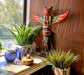 Light Brown - Image 7 - Hand-Painted and Carved Light Brown Northwest Coast Style Eagle Totem Pole Sculpture: Wooden Artistry