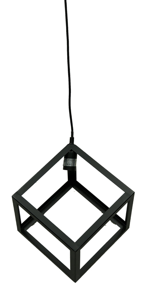 Oil Rubbed Bronze Finish Tilted Geometric Cube Pendant Lamp for Modern Kitchen and Dining Lighting Decor - Hardwired -