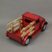 Red - Image 3 - Rustic Metal and Wood Antique Farm Pickup Truck Plant Stand 15.5 Inches Long - Red