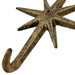 Gold - Image 3 - Set of 3 Gold Finish Cast Iron 8-Pointed Atomic Starburst Wall Hooks - Mid-Century Modern Elegance - Easy