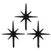 Black - Image 2 - Set of 3 Black Finish Cast Iron 8-Pointed Atomic Starburst Wall Hooks - Mid-Century Modern Elegance - Easy