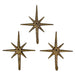 Gold - Image 2 - Set of 3 Gold Finish Cast Iron 8-Pointed Atomic Starburst Wall Hooks - Mid-Century Modern Elegance - Easy