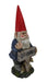 "Take A Hike" Defiant Go Away Resin Garden Gnome Un-Welcome Sign - Red Hat Grumpy Rude Gesture Porch Statue - Standing 17.5