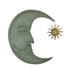 SUN - Image 1 - Verdigris Green Crescent Moon Wall Décor with Bronze Sun Dangler Accent - 25 Inches High - Enchanting