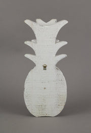 10 Inch White Pineapple Hanging Wall Art Carved Wood Sculpture Home Decor Plaque Image 3