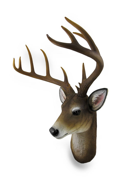 12 Point Buck Deer Head Bust Wall Hanging Lodge Decor Trophy Mount 23.5 Inches Image 3