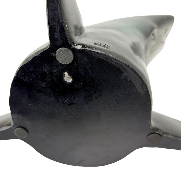 16 Inch Great White Shark Head Wall Mount Trophy Resin Sculpture, Nautical Coastal Gray and White Wall Decor for Beach House,