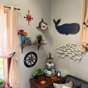 16 Inch Great White Shark Head Wall Mount Trophy Resin Sculpture, Nautical Coastal Gray and White Wall Decor for Beach House,
