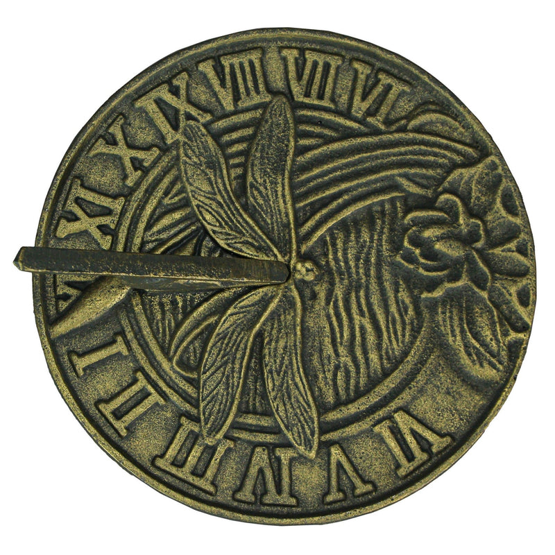 Green - Image 6 - 21-Inch Cast Iron Verdigris Dragonfly Sundial: A Unique Blend of Artistry and Functionality for Your