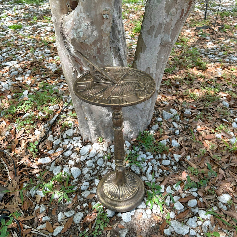 Bronze - Image 6 - 21-Inch Cast Iron Bronze Dragonfly Sundial: A Unique Blend of Artistry and Functionality for Your Garden,