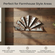 Gray - Image 6 - Vintage Weathered Galvanized Metal Half Windmill Wall Sculpture: Rustic Farmhouse Charm for Living Rooms,