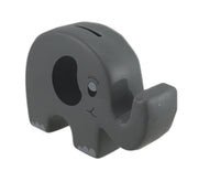 Whimsical Gray Ceramic Elephant Kids Money Bank Image 2