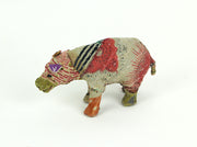 Handcrafted Vintage Look Sari Cloth Fabric Paper Mache Bear Figurine - Unique Home Decor Sculpture and Artistic Ornament -