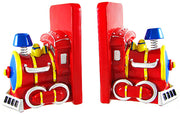 Charming Red Train Engine Bookends Image 1