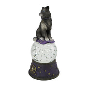 Majestic Wolf LED Lighted Crystal Ball Statue Pagan Wicca Pentacle Image 2