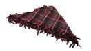 Versatile Fuchsia Plaid Triangular Reversible Fringed Neck/Face Lightweight Scarf - Tartan Pattern - 76 Inches Long - Perfect