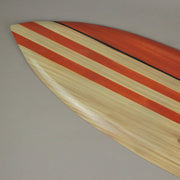 Light Stripes - Image 2 - 39 Inch Hand Carved Painted Light Stripes Wooden Surfboard Wall Hanging Decor