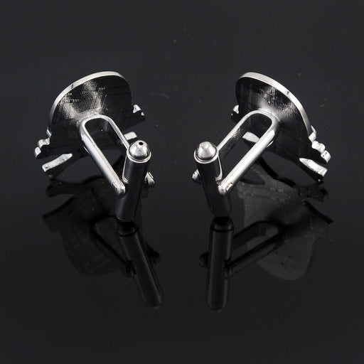 Polished Stainless Steel Skull and Crossbones Cufflinks - 1 Inch High - An Intriguing Fusion of Elegance and Rebellion -