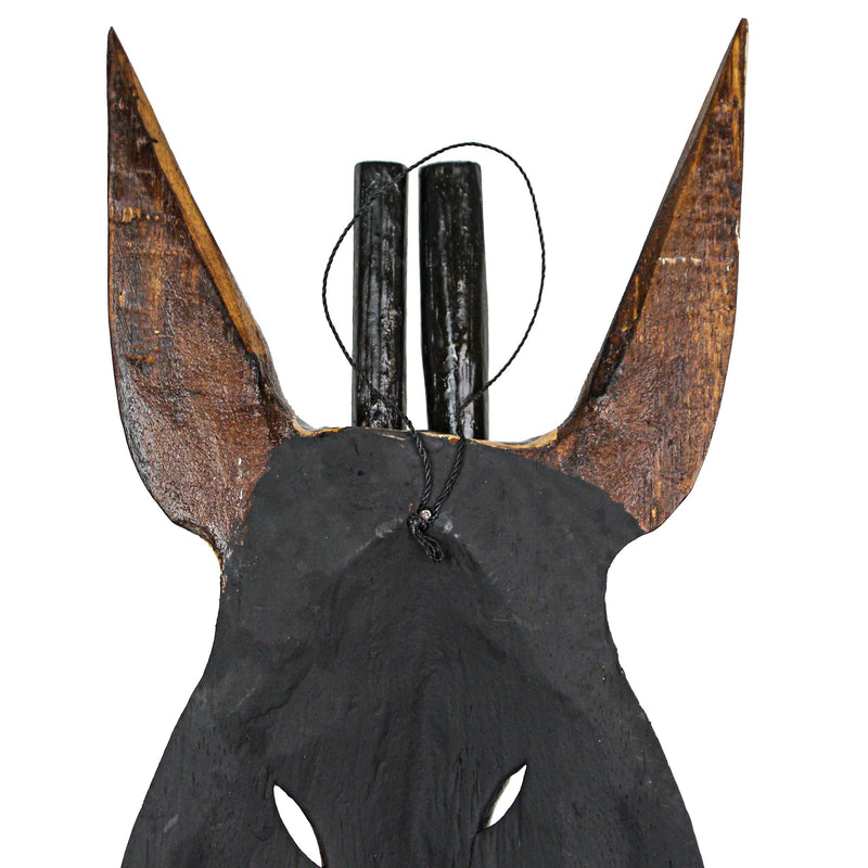 Natural Brown Giraffe - Image 4 - Natural Brown African Giraffe Jungle Mask Africa Decor Wood Wall Hanging 19 Inches High