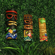 Set of 6 Tiki Bar Wall Decor Pieces, 39 Inch Sign and 5 Masks Image 4