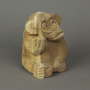 Cheeky Monkey Flipping the Bird - Handcrafted Indonesian Mahogany Rude Gesture Wood Statue - Artisan Crafted - Unique Home