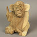 Cheeky Monkey Flipping the Bird - Handcrafted Indonesian Mahogany Rude Gesture Wood Statue - Artisan Crafted - Unique Home