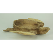 Exquisite Hand-Carved Mahogany Wood Sea Turtle Centerpiece Bowl - Unique Boho Decor Accent - 16 Inches Long - Coastal Charm