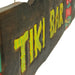 39-Inch Long Hand-Carved and Hand-Painted Wooden Tiki Bar Wall Hanging Sign with Rope Hanger - Artisan Crafted - Beachy Home